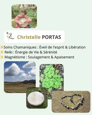 Christelle Portas Holistique - oztherapies.fr Christelle Portas Guérisseuse d'âmes, Soins Chamaniques : Eveil de l'esprit & Libération, Reiki : Énergie de Vie & Sérénité, Magnétisme : Soulagement & Apaisement